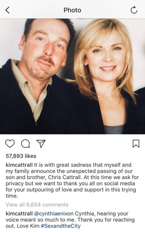 Cattrall responds to Nixon