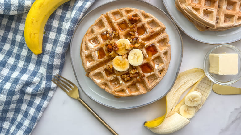 plate of waffles