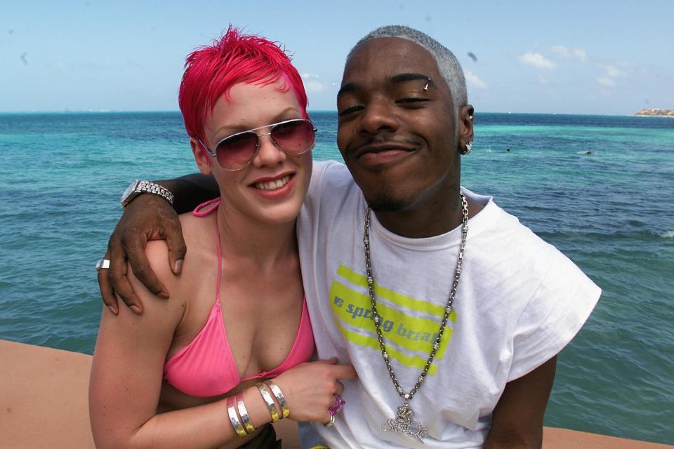 Sisqo with Pink at MTV's Spring Break 2000 in Cancun.&nbsp;