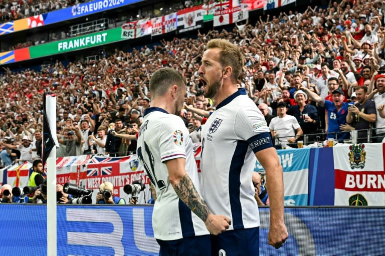 <a class="link " href="https://sports.yahoo.com/soccer/players/375006/" data-i13n="sec:content-canvas;subsec:anchor_text;elm:context_link" data-ylk="slk:Harry Kane;sec:content-canvas;subsec:anchor_text;elm:context_link;itc:0">Harry Kane</a> (right) has now scored at four major tournaments for <a class="link " href="https://sports.yahoo.com/soccer/teams/england/" data-i13n="sec:content-canvas;subsec:anchor_text;elm:context_link" data-ylk="slk:England;sec:content-canvas;subsec:anchor_text;elm:context_link;itc:0">England</a> (JAVIER SORIANO)