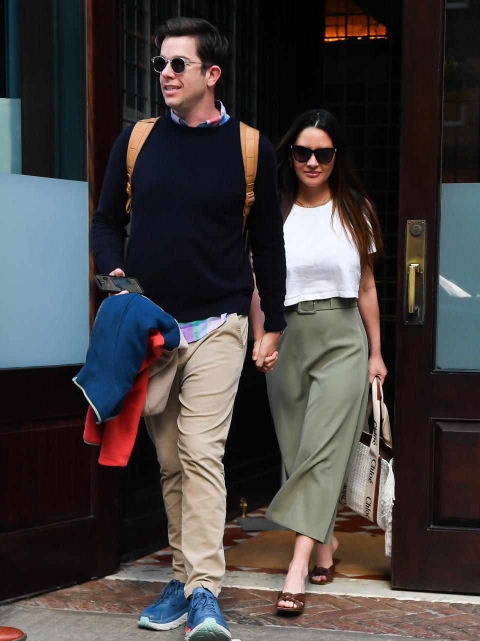 Olivia Munn And Partner John Mulaney Hold Hands In New York City. - Credit: Robert O'Neil / SplashNews.com