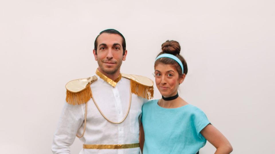 easy halloween costumes for couples cinderella and price charming