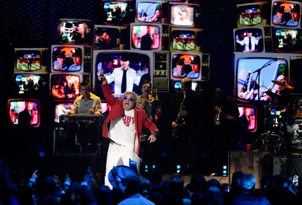 Sammy Hagar performs in honor of Toby Keith at the 2024 CMT Music Awards at the Moody Center in Austin, Tex., Sunday night, April 7, 2024.