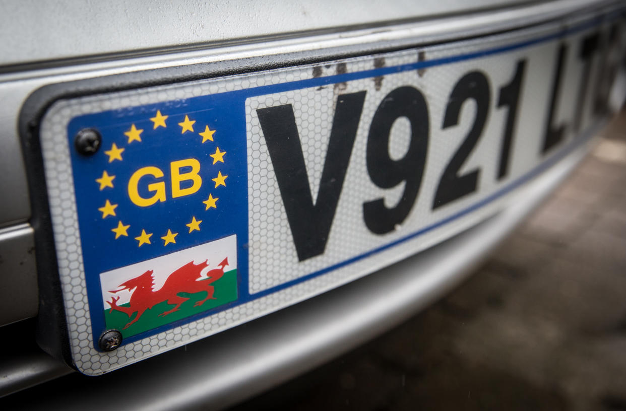 The old Euro symbol GB number plates are no longer valid. (Getty)