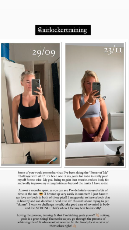 Elly Miles fitness transformation 