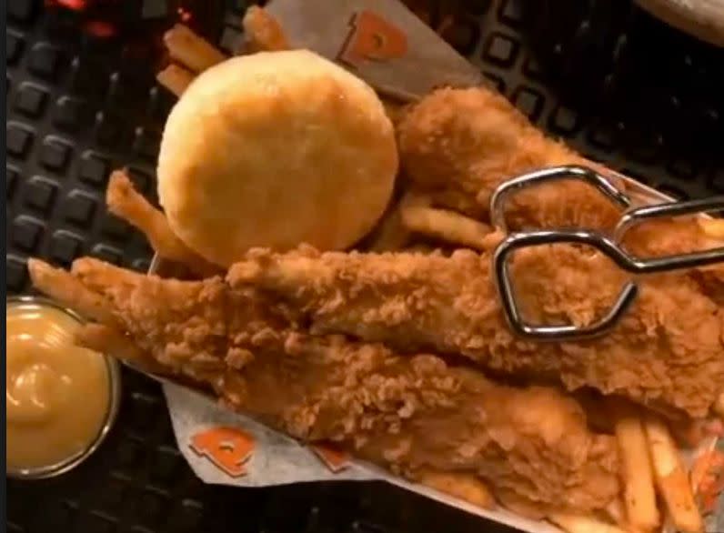 Popeyes decided that eating chicken and waffles on their own isn't as good as combining the two. Meet the <a href="http://www.huffingtonpost.com/2013/07/24/popeyes-chicken-waffles-tenders_n_3645022.html" target="_blank">chicken waffle tender</a>, which features a chicken tender coated in waffle batter.