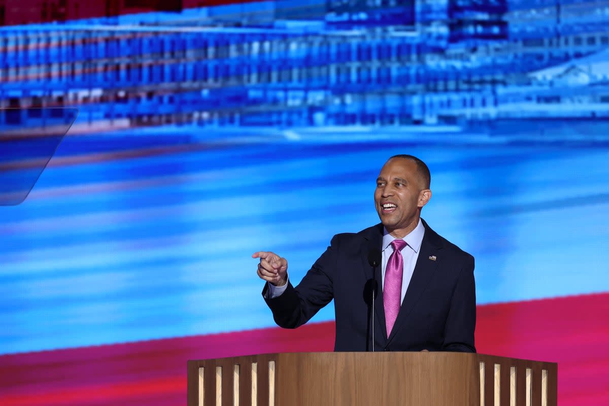 Rep. Hakeem Jeffries (D-NY) offered a strategy to make sure that Democrats win when he delivered his speech on Wednesday  (REUTERS/Mike Segar)