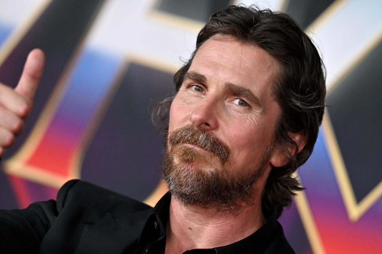 Christian Bale at the "Thor: Love and Thunder" premiere on June 23, 2022.
