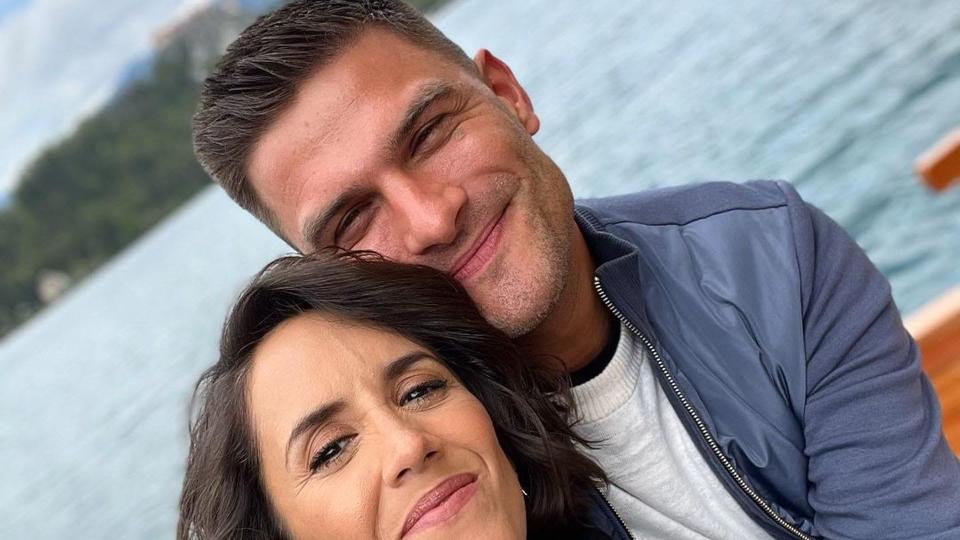 janette manrara and aljaz skorjanek posing for selfie on boat