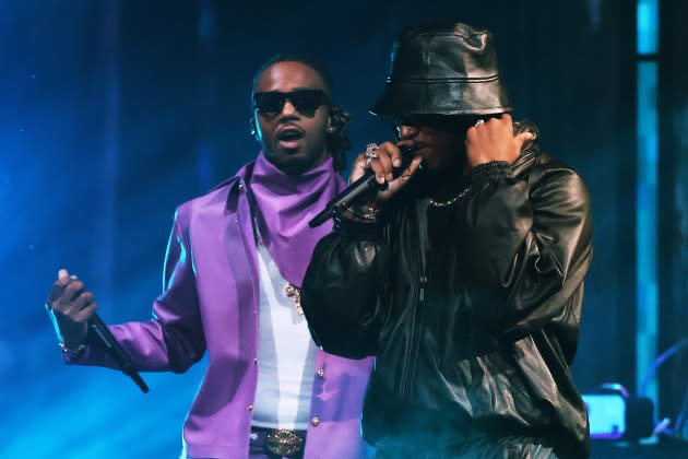 Metro Boomin and Future onstage at the 2023 MTV Video Music Awards - Credit: Dia Dipasupil/Getty Images