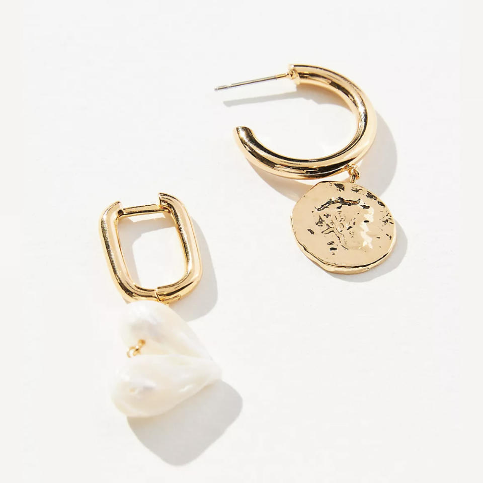 Anthropologie Demi-Fine Asymmetrical Earrings