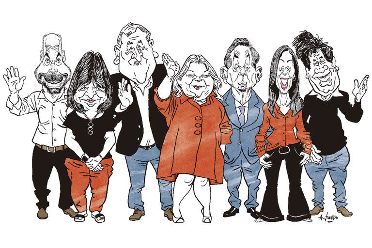 Horacio Rodríguez Larreta, Patricia Bullrich, Gerardo Morales, Elisa Carrió, Miguel Ángel Pichetto, María Eugenia Vidal y Facundo Manes.