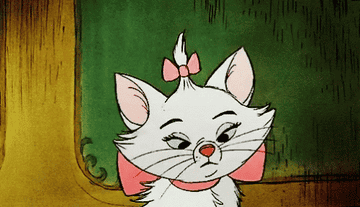 Marie from "Aristocats" looking surprised