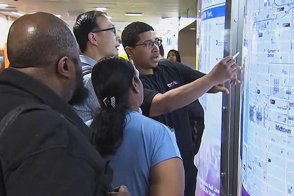 New Jersey Transit says delays and cancellations are expected caused by issues with Amtrak's overhead wires on May 22, 2024. (NBC New York)