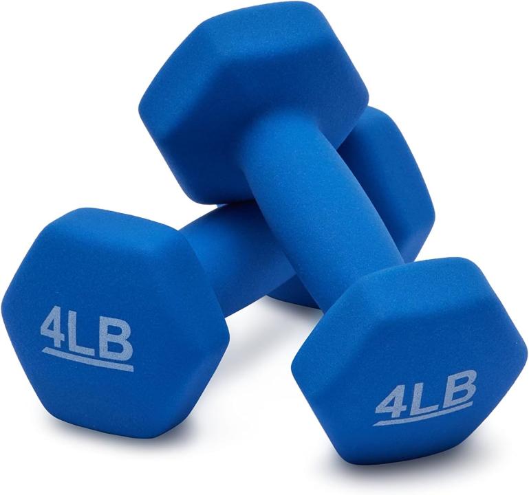 Amazon Basics Neoprene Hexagon Workout Dumbbells. (Image via Amazon Canada)