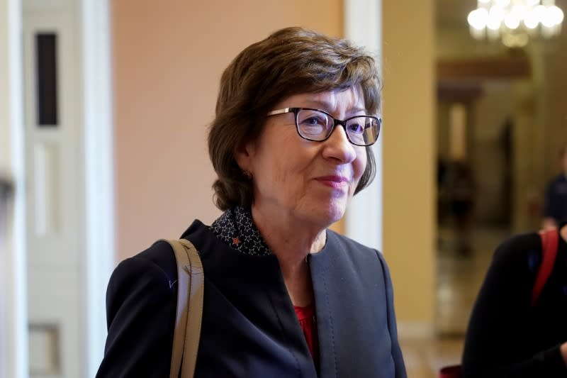 Senator Susan Collins (R-ME) speaks to reporters after the House of Representatives named managers for the Senate impeachment trial of U.S. President Donald Trump at the U.S. Capitol in Washington