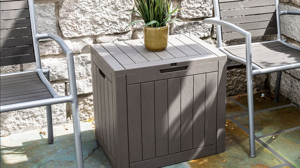This storage box can double as extra seating if needed!
