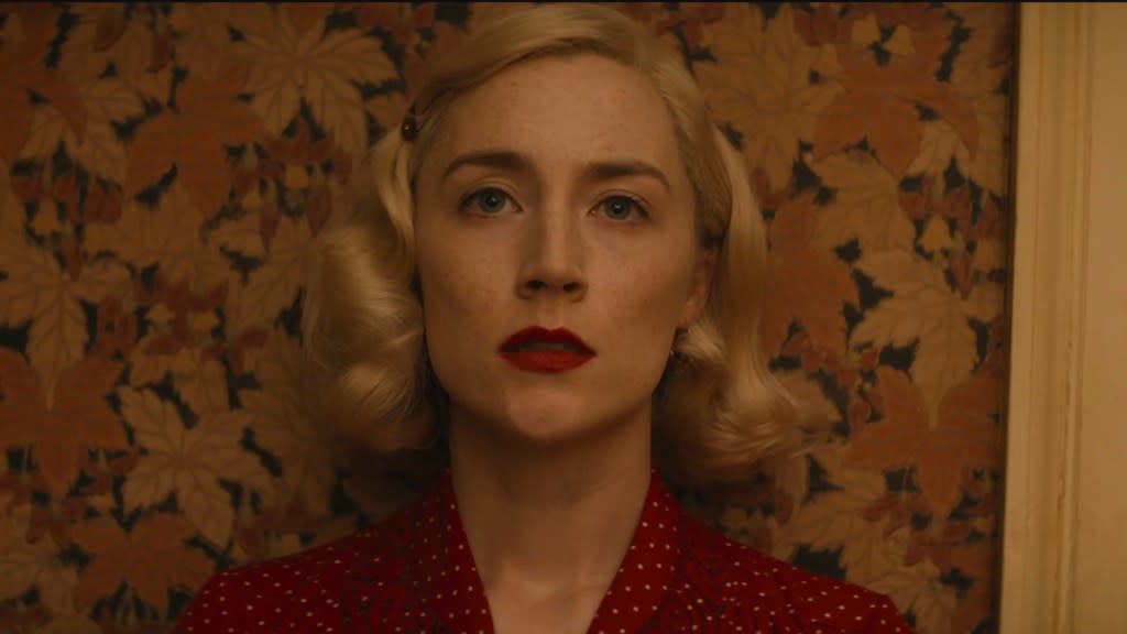 Saoirse Ronan stares in Blitz.