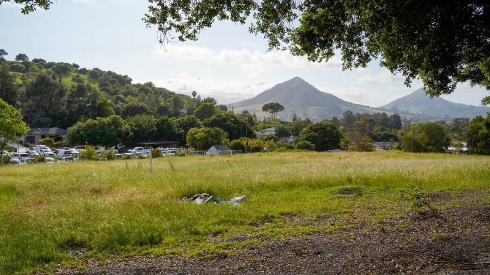 The Welcome Home Village project — which could break ground as soon as this fall and open in 2025 — calls for 80 units of homeless transitional shelter space to be built on the San Luis Obispo County Health Agency Campus at the intersection of Bishop Street and Johnson Avenue. John Lynch/jlynch@thetribunenews.com