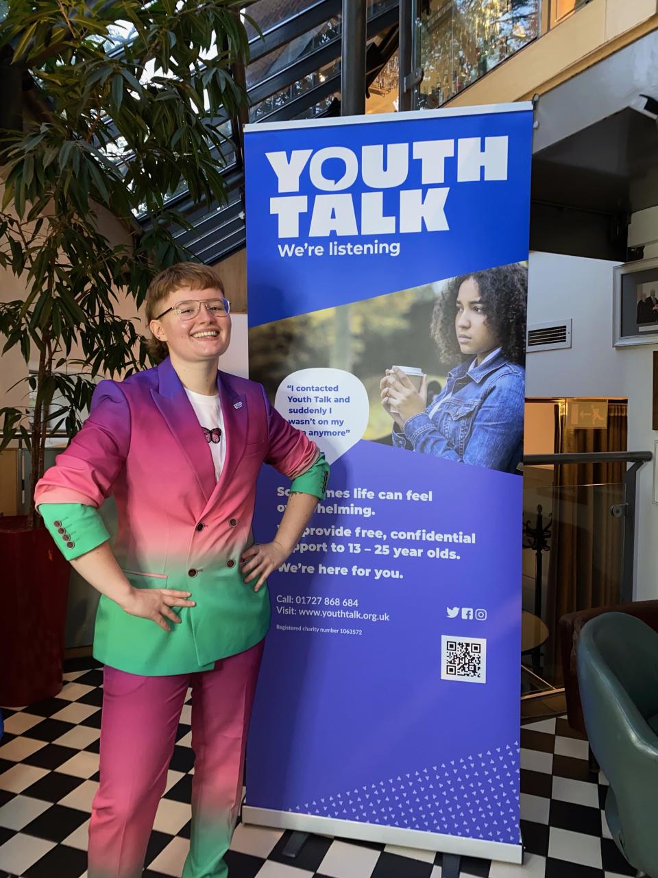 Mia Arundel works with Youth Talk to help support other young people. (Supplied)