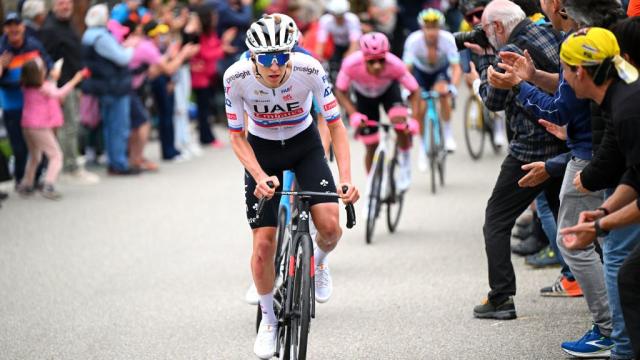 Tadej Pogačar Hits the Deck, But Still Wins Stage 2 of the Giro d'Italia