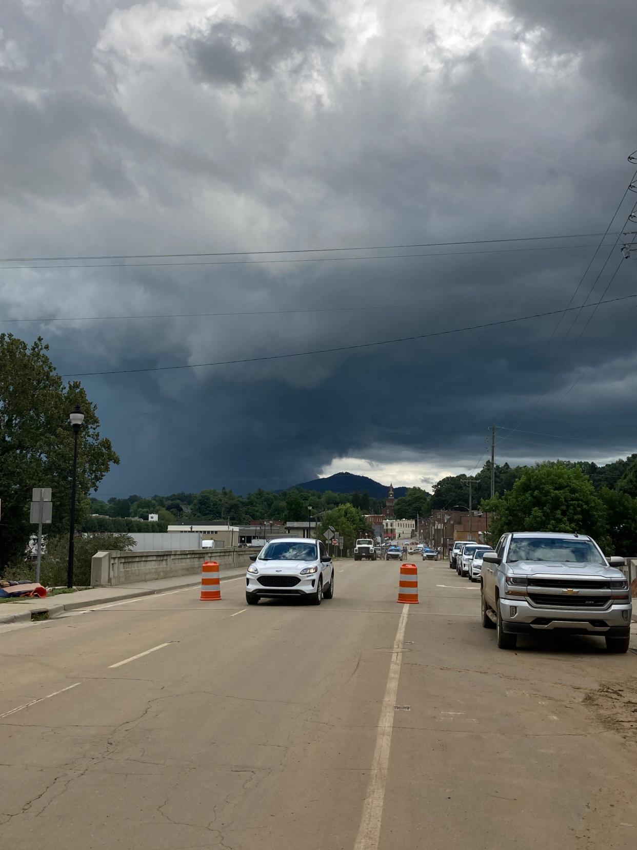 Thunderstorms are passing over Asheville and Western North Carolina March 3.