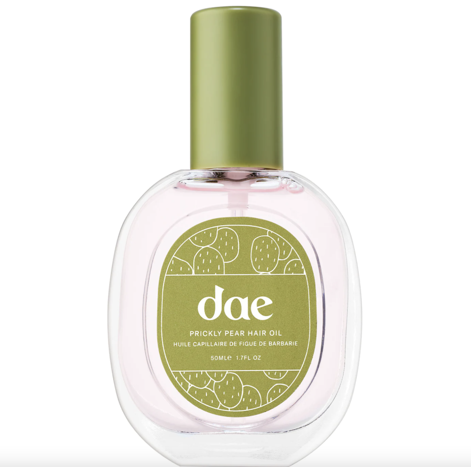Dae Prickly Pear Hair Oil in green and pink bottle (Photo via Sephora)