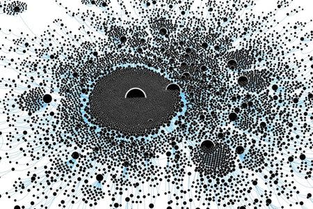 An undated computer generated photo of a graph of 15,000 nodes is organized to better reveal clusters showing how messages travel through social networks provided by the Massachusetts Institute of Technology (MIT) in Boston, Massachusetts, October 1, 2014. REUTERS/Philip DeCamp and Deb Roy/MIT Media Lab/Handout via Reuters