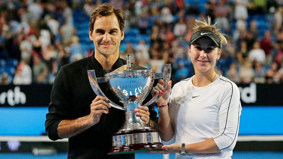 Federer and Bencic delivered Switzerland’s fourth Hopman Cup. Pic: Getty