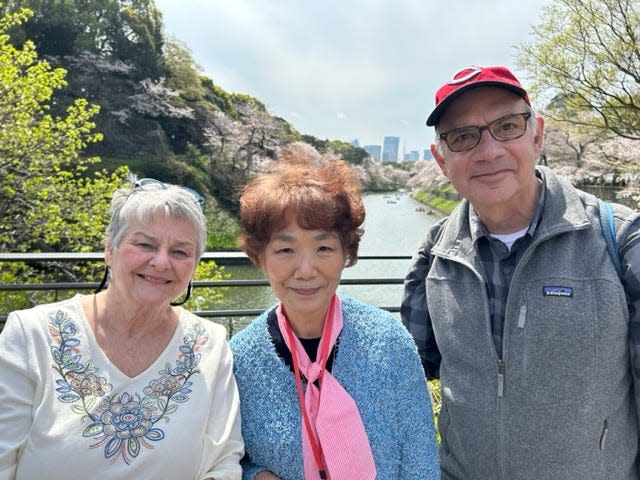 Cincinnati civil rights attorney Al Gerhardstein (right) and his wife Mimi Gingold (left) visit with their friend Aya (center) while traveling in Japan with the Cincinnati Chapter of Friendship Force, an international citizen exchange organization with 377 clubs in 60 countries.