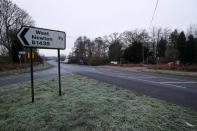 A general view shows the road where Britain's Prince Philip was involved in a traffic accident, near the Sandringham estate in eastern England, Britain, January 18, 2019. REUTERS/Chris Radburn