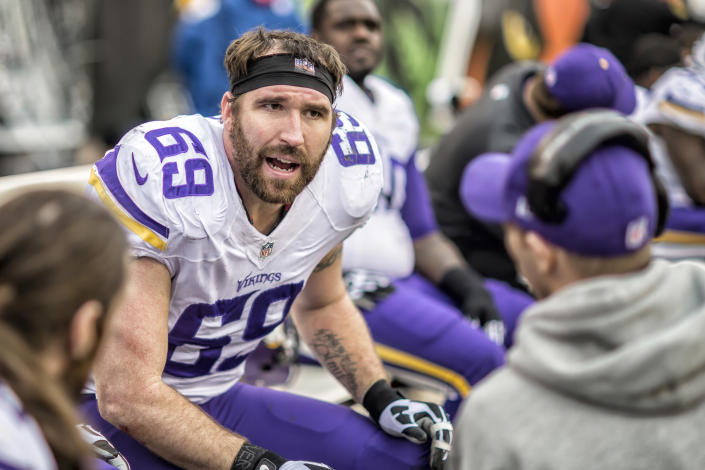  Jared Allen spent 12 years in the NFL before his curling career. (Photo by MSA/Icon SMI/Corbis/Icon Sportswire via Getty Images)