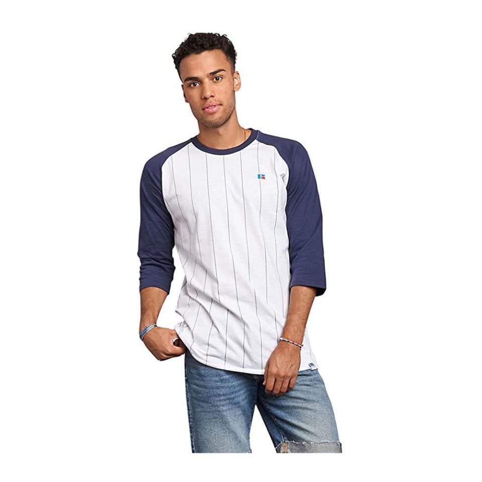 Russell Athletic Men's Raglan 3/4 Baseball T-Shirt