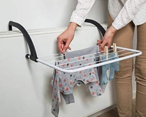 Use this clever mini airer to make the most of a warm radiator