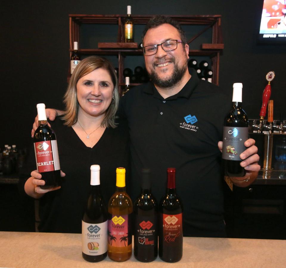 Melissa and Matt Smith have opened Forever Craft Urban Winery in Oakwood Square in Plain Township.