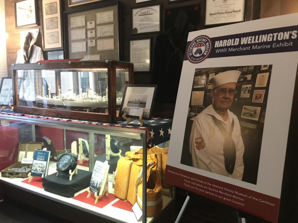 Harold Wellington's Merchant Marine Exhibit is a part of the Veterans History Museum of the Carolinas located in Brevard.