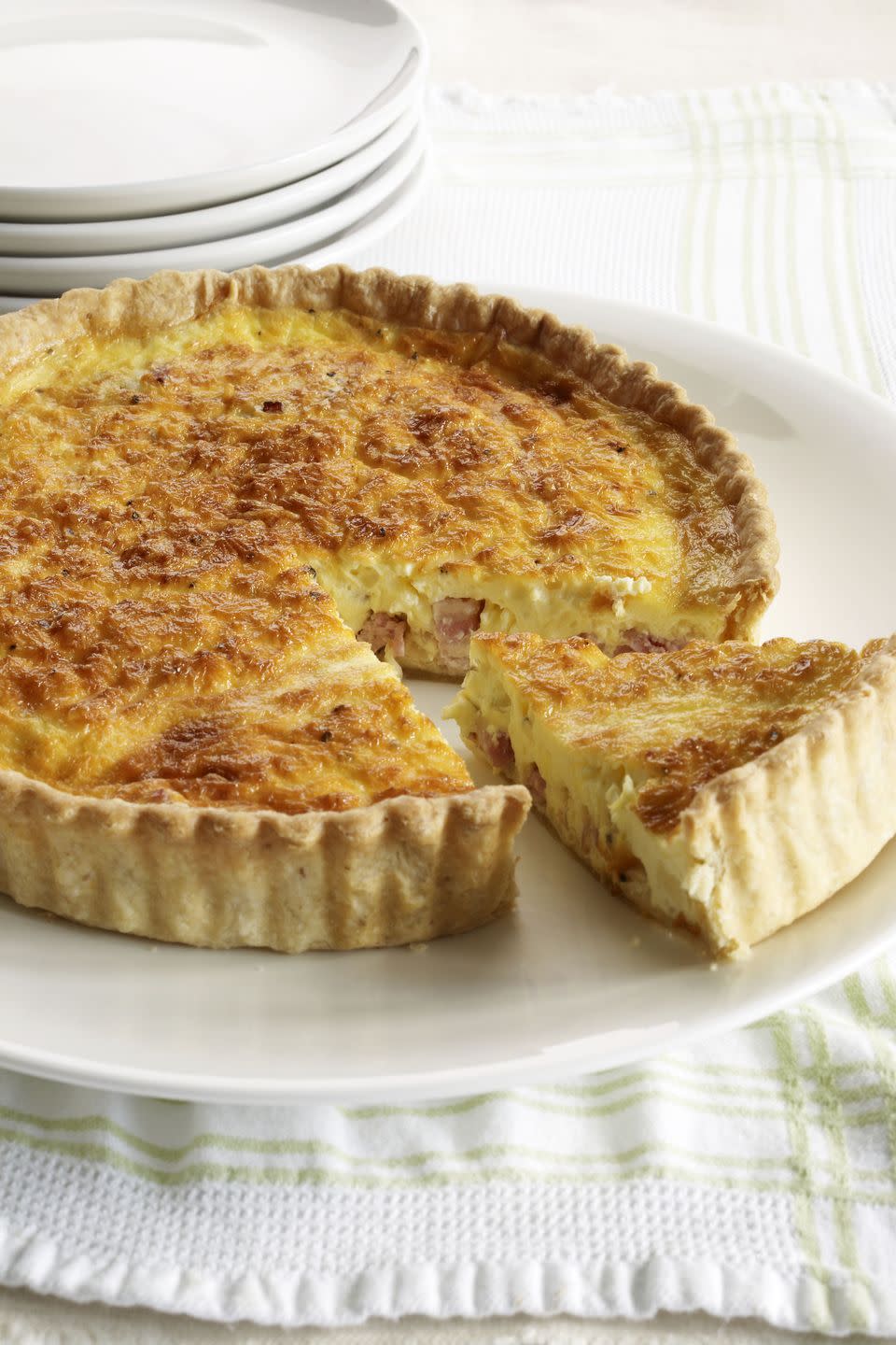 Deep-Dish Bacon and Leek Quiche