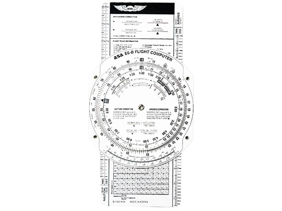 美國海軍中尉Philip Dalton於1936年申請了圓形航空計算尺的專利，美國陸軍於1938年賦予了它「E6B」的型號，可以快速計算加減乘除，及包含偏航等飛行專業數據。