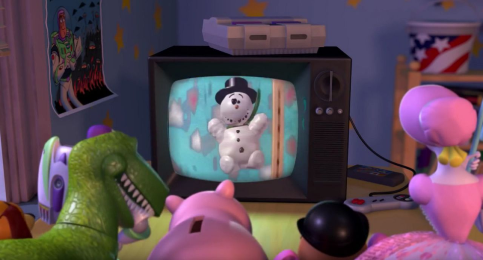 Fernseher und Pixars Kurzfilme (Toy Story 2)