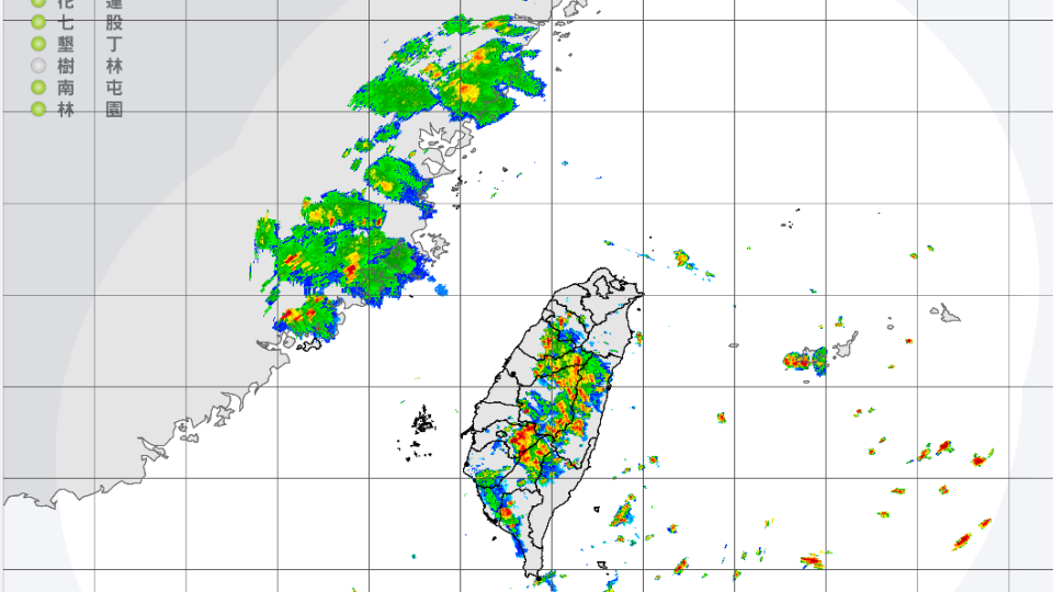 雷達回波圖。（圖／中央氣象局）