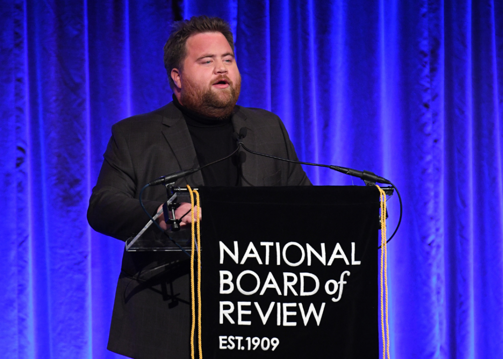 Paul Walter Hauser accepts the award for Breakthrough Performance for "Richard Jewell."