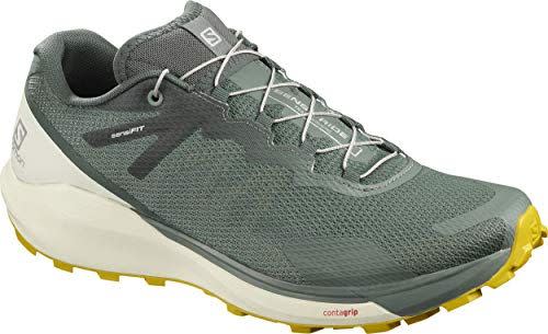 2) Salomon Men's Sense Ride 3 Trail Running, Balsam Green/Vanilla Ice/Sulphur, 8.5