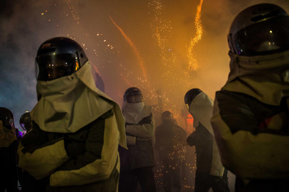 Taiwanese celebrate the world’s most dangerous fireworks festival