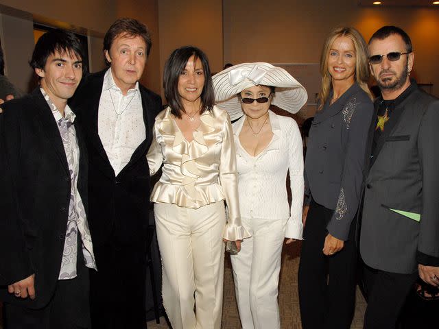 <p>KMazur/WireImage</p> Dhani Harrison, Sir Paul McCartney, Olivia Harrison, Yoko Ono, Barbara Bach and Ringo Starr.