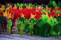 <p>Dancers perform during the Closing Ceremony on Day 16 of the Rio 2016 Olympic Games at Maracana Stadium on August 21, 2016 in Rio de Janeiro, Brazil. (Photo by David Ramos/Getty Images) </p>