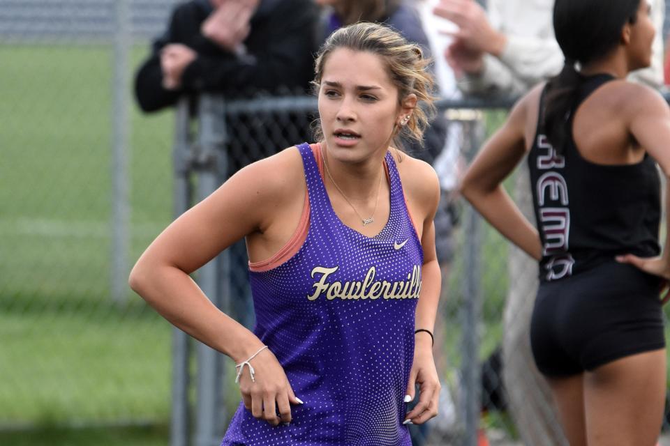Sarah Litz of Fowlerville led Livingston County in both hurdles events in 2022.