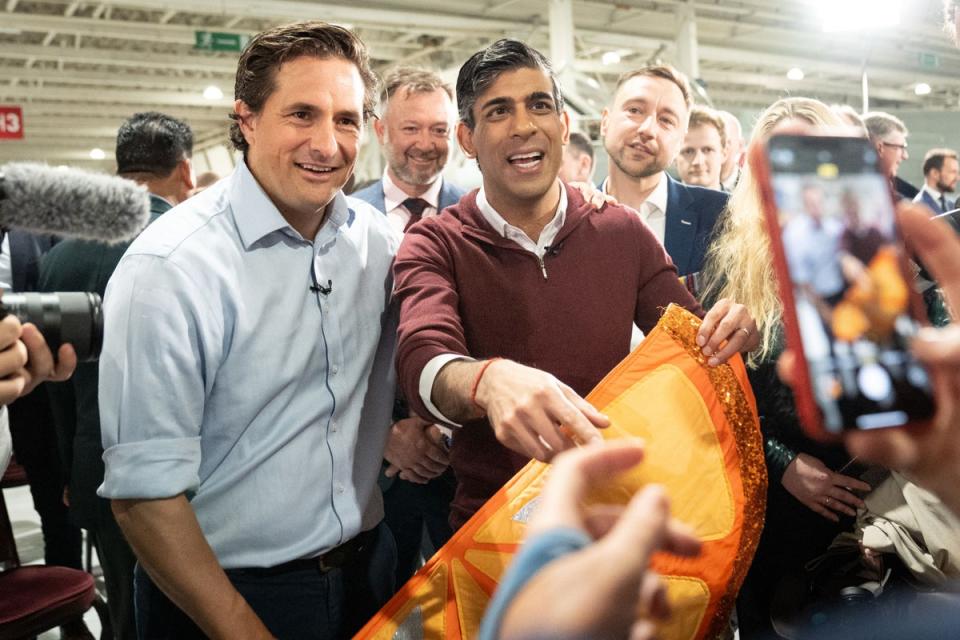 Minister for Veterans’ Affairs Johnny Mercer with Prime Minister Rishi Sunak (Stefan Rousseau/PA) (PA Wire)