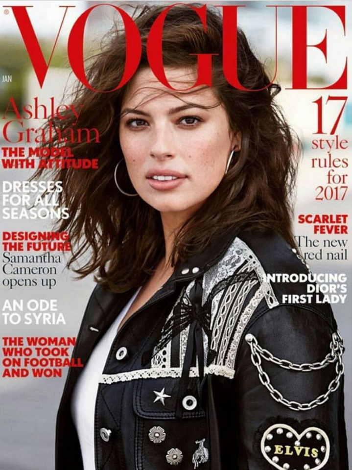 December: Ashley Graham lands the cover of British Vogue