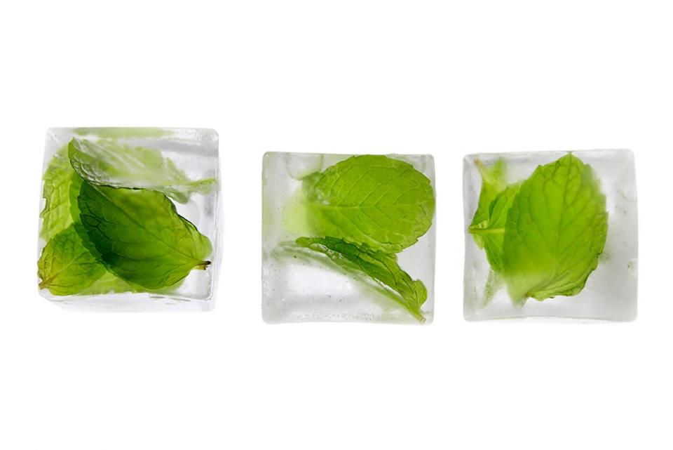 Leftover herbs work well in ice cubes added to stews or drinks (Getty/iStock)