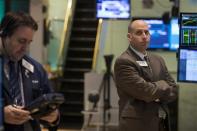 Traders work on the floor of the New York Stock Exchange April 9, 2014. REUTERS/Brendan McDermid